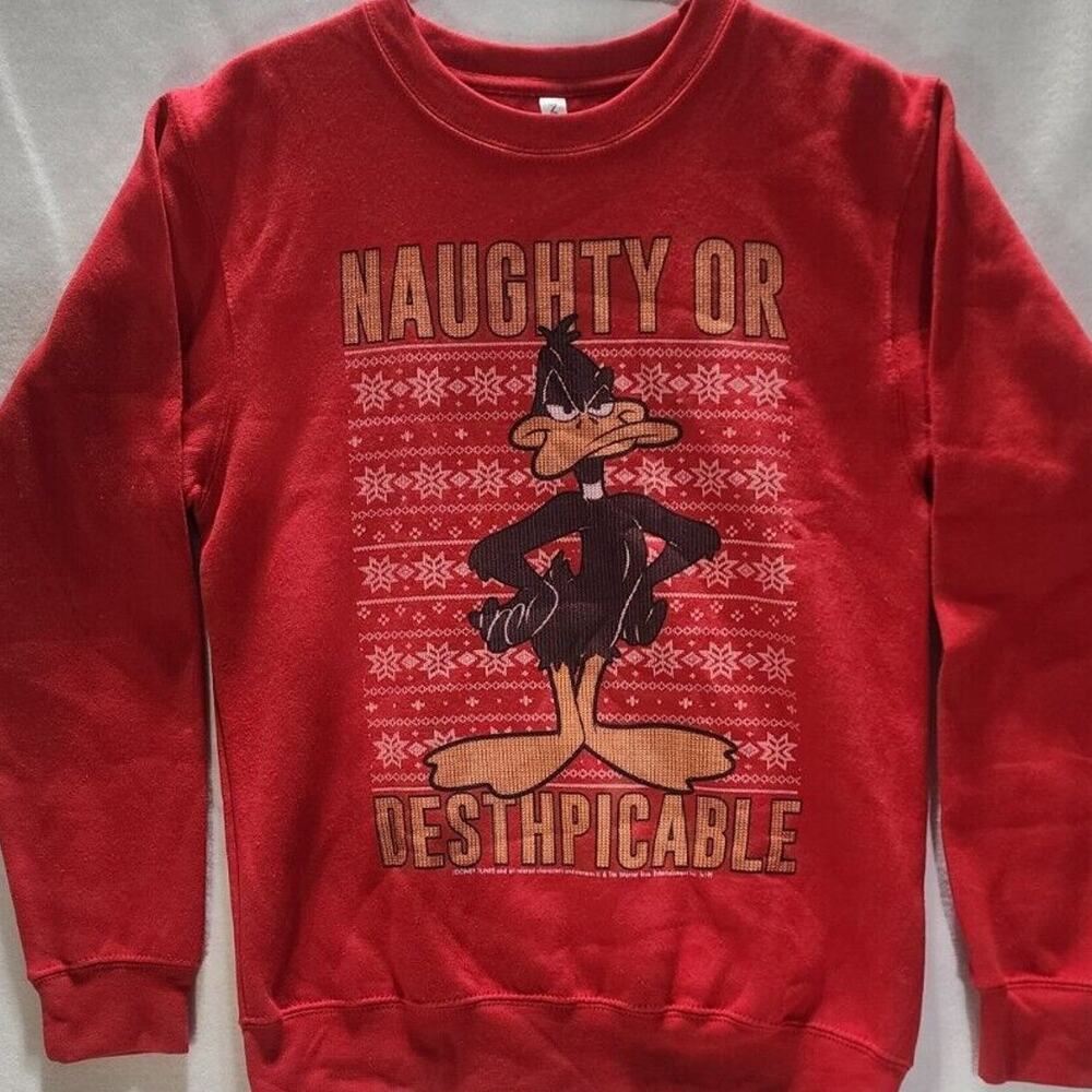 Daffy duck Christmas sweater men small